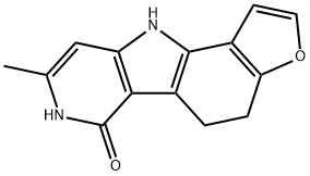 6H-Furo2,3-gpyrido4,3-bindol-6-one, 4,5,7,10-tetrahydro-8-methyl- Struktur