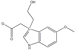 O-acetyl-5-methoxytryptophenol Struktur