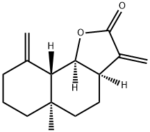 (3aR)-3aα,4,5,5a,6,7,8,9,9aβ,9bα-Decahydro-5aα-methyl-3,9-bis(methylene)naphtho[1,2-b]furan-2(3H)-one Struktur