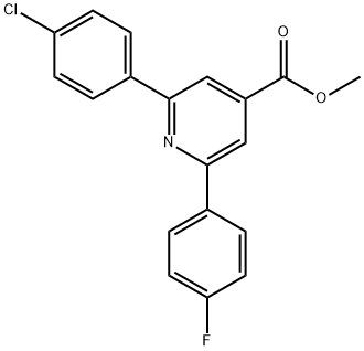 JR-9124, Methyl 2-(4-Chlorophenyl)-6-(4-fluorophenyl)pyridine-4-carboxylate, 97% Struktur