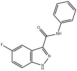 1H-Indazole-3-carboxamide,5-fluoro-N-phenyl-(9CI) Struktur