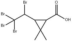 3-(1，2，2，2-tetrabromoethyl)-2，2-dimethyl cyclo-propane carboxylic acid Struktur