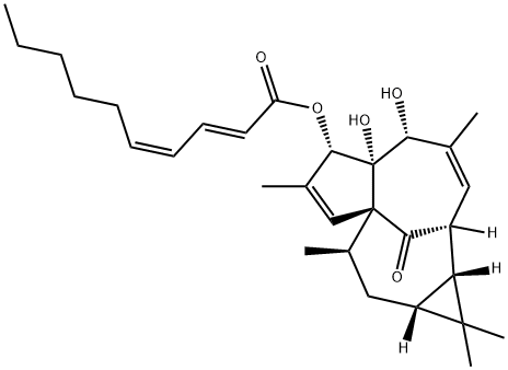 3-O-(2'E ,4'Z-decadienoyl)-20-deoxyingenol Struktur