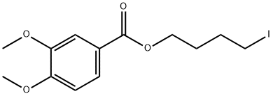 Benzoic acid, 3,4-dimethoxy-, 4-iodobutyl ester Struktur