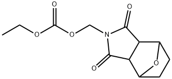 N-(Ethoxycarbonyloxymethyl)-7-oxabicyclo[2.2.1]heptane-2,3-dicarbimide Struktur