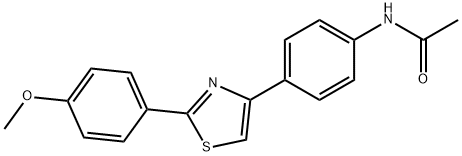 JR-6622, N-(4-(2-(4-Methoxyphenyl)thiazol-4-yl)phenyl)acetamide, 97% Struktur