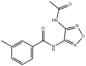 Benzamide, N-?[4-?(acetylamino)?-?1,?2,?5-?oxadiazol-?3-?yl]?-?3-?methyl- Struktur