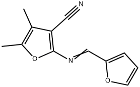 3-Furancarbonitrile,2-[(2-furanylmethylene)amino]-4,5-dimethyl-(9CI) Struktur