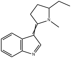 3H-Indole,3-(5-ethyl-1-methyl-2-pyrrolidinylidene)-(8CI) Struktur