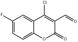 JRH-06905, 4-Chloro-6-fluoro-2-oxo-2H-chromene-3-carbaldehyde, 97% Struktur