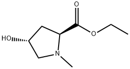 ethyl (2S,4R)-4-hydroxy-1-methylpyrrolidine-2-carboxylate Struktur