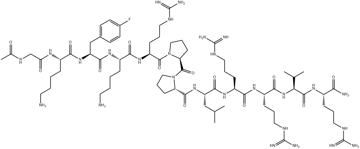 N(alpha)-acetyl(fluorophenylalanyl (106))troponin I (104-115)amide Struktur