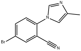 Benzonitrile, 5-bromo-2-(4-methyl-1H-imidazol-1-yl)- Struktur