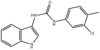 Urea, N-(3-chloro-4-methylphenyl)-N'-1H-indol-3-yl- Struktur