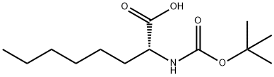 (2R)-2-{[(tert-butoxy)carbonyl]amino}octanoic acid Struktur