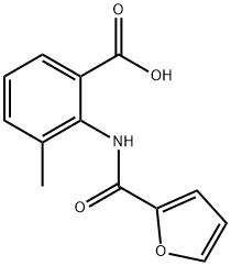 2-(furan-2-amido)-3-methylbenzoic acid Struktur