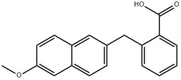 α-(6-Methoxy-2-naphthyl)-o-toluic Acid Struktur