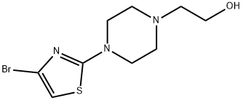 4-Bromo-2-[N-(2-hydroxyethyl)piperazin-1-yl)thiazole Struktur