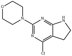 5H-Pyrrolo[2,3-d]pyrimidine, 4-chloro-6,7-dihydro-2-(4-morpholinyl)- Struktur