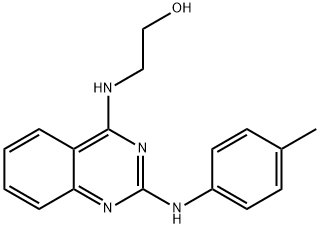 2-({2-[(4-methylphenyl)amino]quinazolin-4-yl}amino)ethan-1-ol Struktur