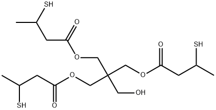 Butanoic acid, 3-mercapto-, 1,1'-[2-(hydroxymethyl)-2-[(3-mercapto-1-oxobutoxy)methyl]-1,3-propanediyl] ester Struktur