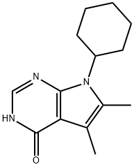 7-Cyclohexyl-5,6-dimethyl-7H-pyrrolo[2,3-d]pyrimidin-4-ol Struktur