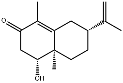 (4R)-4,4a,5,6,7,8-Hexahydro-4β-hydroxy-1,4aβ-dimethyl-7β-(1-methylethenyl)naphthalen-2(3H)-one Struktur