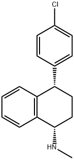 1-Naphthalenamine, 4-(4-chlorophenyl)-1,2,3,4-tetrahydro-N-methyl-, cis- (9CI) Struktur