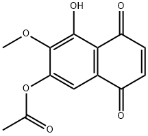 1,4-Naphthalenedione, 7-(acetyloxy)-5-hydroxy-6-methoxy- Struktur