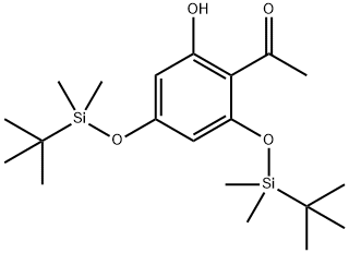 Ethanone, 1-[2,4-bis[[(1,1-dimethylethyl)dimethylsilyl]oxy]-6-hydroxyphenyl]- Struktur