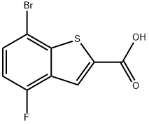 Benzo[b]thiophene-2-carboxylic acid, 7-bromo-4-fluoro- Struktur