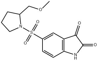 5-[(S)-(-)-2-(METHOXYMETHYL)PYRROLIDINO]SULFONYLISATIN Struktur