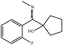 Cyclopentanol, 1-[(2-fluorophenyl)(methylimino)methyl]- Struktur