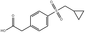 Benzeneacetic acid, 4-[(cyclopropylmethyl)sulfonyl]- Struktur