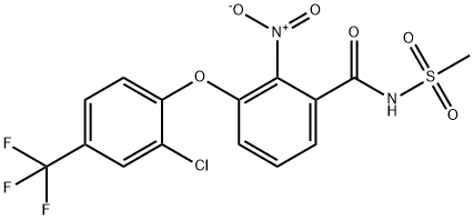 Benzamide, 3-[2-chloro-4-(trifluoromethyl)phenoxy]-N-(methylsulfonyl)-2-nitro- Struktur