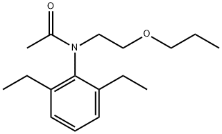 Acetamide, N-(2,6-diethylphenyl)-N-(2-propoxyethyl)- Struktur