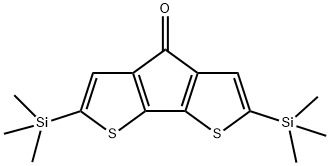 4H-Cyclopenta[2,1-b:3,4-b']dithiophen-4-one, 2,6-bis(trimethylsilyl)- Struktur