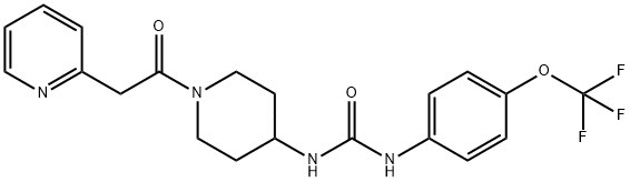 1-[1-(2-Pyridinylacetyl)-4-piperidinyl]-3-[4-(trifluoromethoxy)phenyl]urea Struktur