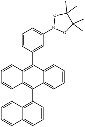 1,3,2-Dioxaborolane, 4,4,5,5-tetramethyl-2-[3-[10-(1-naphthalenyl)-9-anthracenyl]phenyl]- Struktur