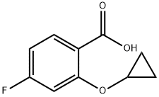 2-cyclopropyloxy-4-fluorobenzoic acid Struktur