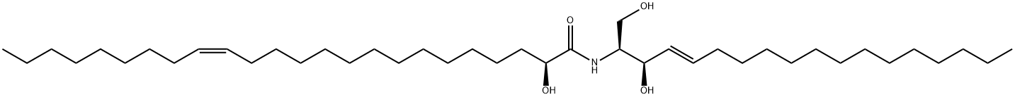 N-(2'-(S)-hydroxynervonoyl)-D-erythro-sphingosine Struktur