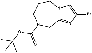 tert-butyl 2-bromo-5H,6H,7H,8H,9H-imidazo[1,2-a][1,4]diazepine-8-carboxylate Struktur