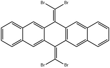 6,13-bis(dibromomethylene)-6,13-dihydropentacene Struktur