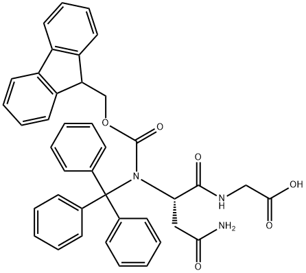 (9H-Fluoren-9-yl)MethOxy]Carbonyl Asn(Trt)-Gly-OH Struktur