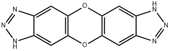 1,7-dihydrodibenzo[b,e][1,4]dioxino[2,3-d:7,8-d']bis([1,2,3]triazole) Struktur