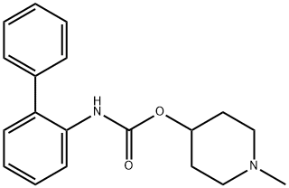 Carbamic acid, N-[1,1'-biphenyl]-2-yl-, 1-methyl-4-piperidinyl ester Struktur