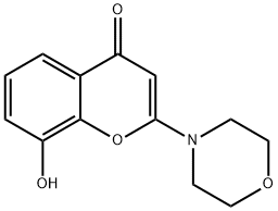 4H-1-Benzopyran-4-one, 8-hydroxy-2-(4-morpholinyl)- Struktur