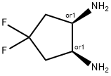 1,2-Cyclopentanediamine, 4,4-difluoro-, (1R,2S)-rel- Struktur