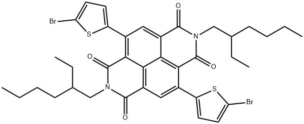 2,7-bis(2-ethylhexyl)-4,9-di(thiophen-2-yl)benzo[lmn][3,8]phenanthroline-1,3,6,8(2H,7H)-tetraone Struktur