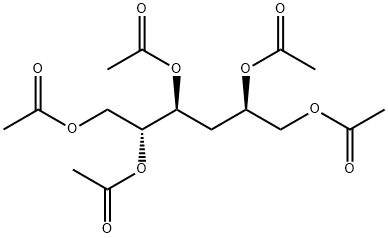 ribo-Hexitol, 3-deoxy-, pentaacetate Struktur